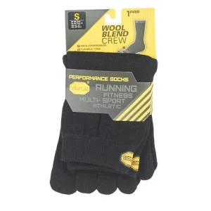 Pas Cher soldes France Vibram Fivefingers – WOOL BLEND CREW Noir 6